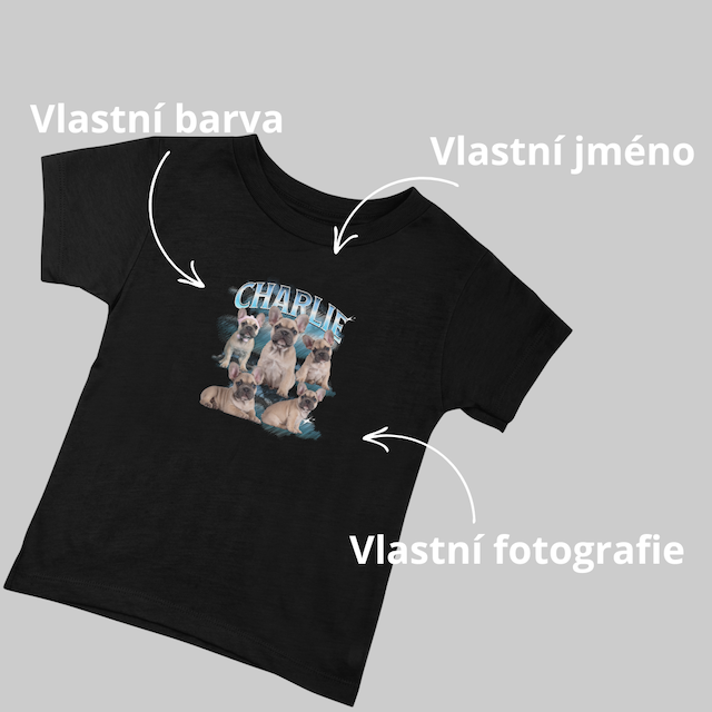 Tričko Celebrita Fancy s vlastní fotografií černé